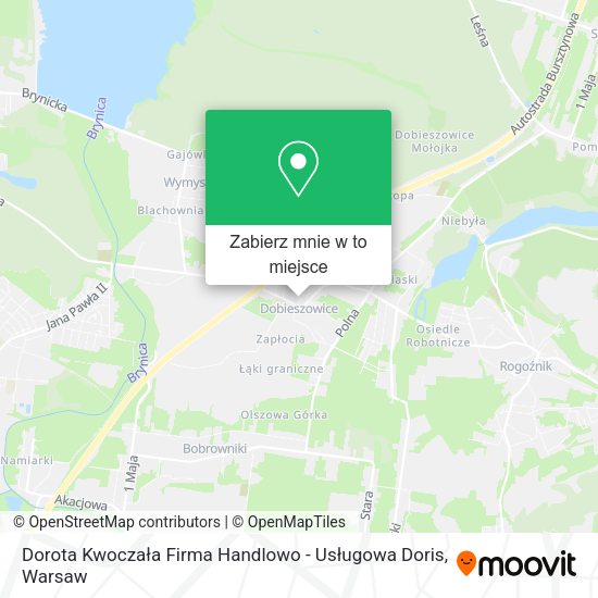 Mapa Dorota Kwoczała Firma Handlowo - Usługowa Doris