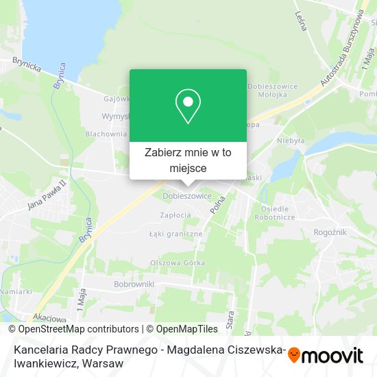 Mapa Kancelaria Radcy Prawnego - Magdalena Ciszewska-Iwankiewicz