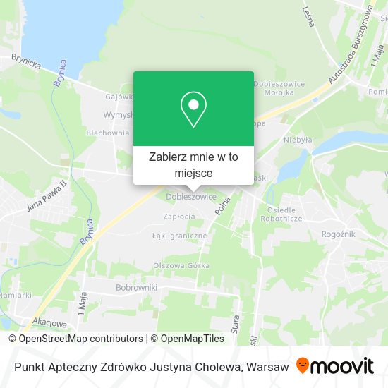 Mapa Punkt Apteczny Zdrówko Justyna Cholewa