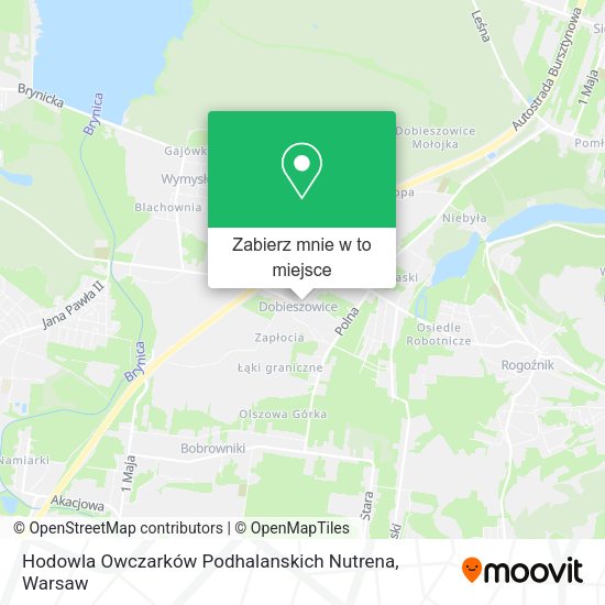 Mapa Hodowla Owczarków Podhalanskich Nutrena