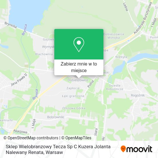 Mapa Sklep Wielobranzowy Tecza Sp C Kuzera Jolanta Nalewany Renata