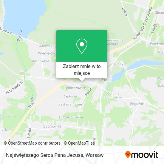 Mapa Najświętszego Serca Pana Jezusa