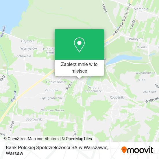 Mapa Bank Polskiej Spoldzielczosci SA w Warszawie