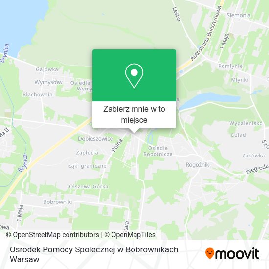 Mapa Osrodek Pomocy Spolecznej w Bobrownikach