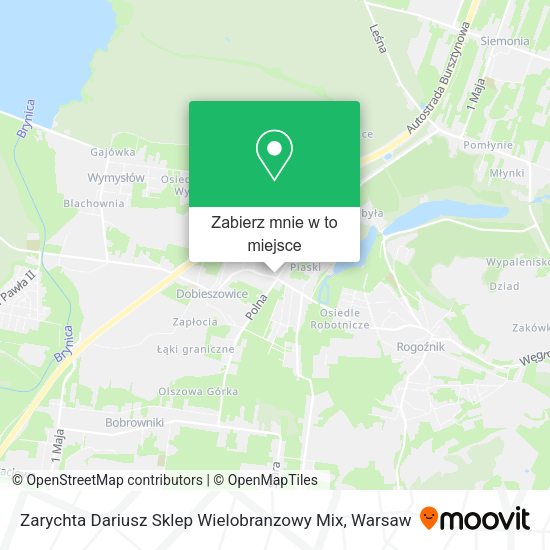 Mapa Zarychta Dariusz Sklep Wielobranzowy Mix