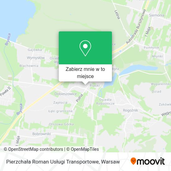 Mapa Pierzchała Roman Usługi Transportowe