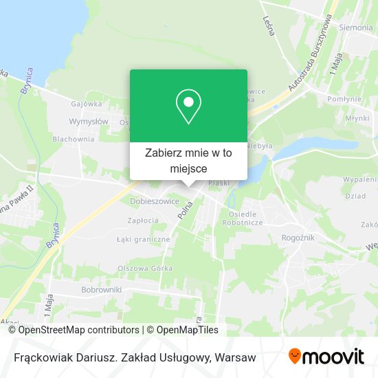 Mapa Frąckowiak Dariusz. Zakład Usługowy