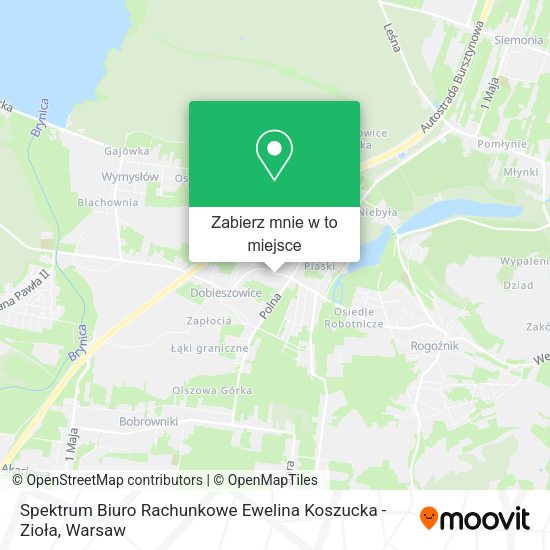 Mapa Spektrum Biuro Rachunkowe Ewelina Koszucka - Zioła