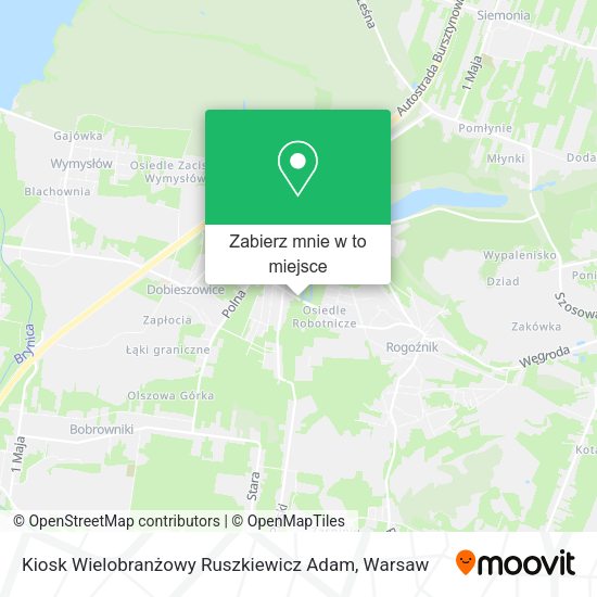 Mapa Kiosk Wielobranżowy Ruszkiewicz Adam