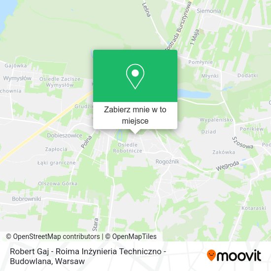 Mapa Robert Gaj - Roima Inżynieria Techniczno - Budowlana