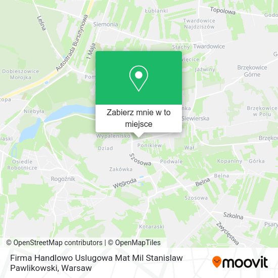 Mapa Firma Handlowo Uslugowa Mat Mil Stanislaw Pawlikowski