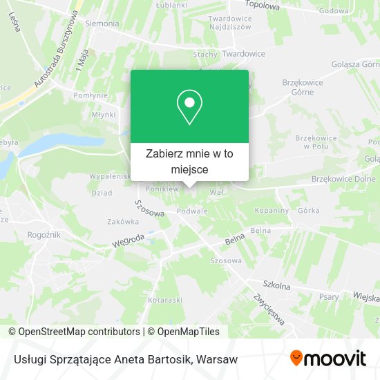 Mapa Usługi Sprzątające Aneta Bartosik