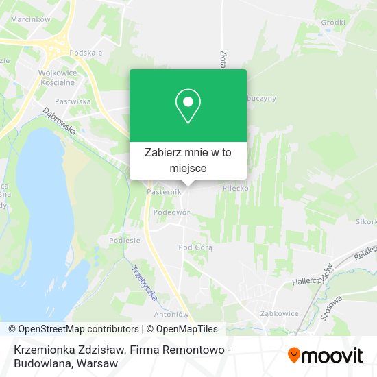 Mapa Krzemionka Zdzisław. Firma Remontowo - Budowlana