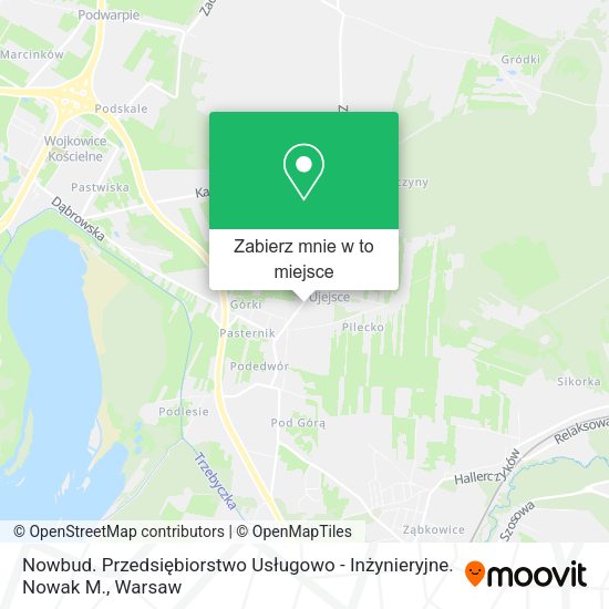 Mapa Nowbud. Przedsiębiorstwo Usługowo - Inżynieryjne. Nowak M.