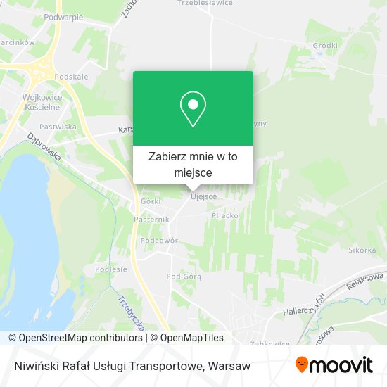 Mapa Niwiński Rafał Usługi Transportowe