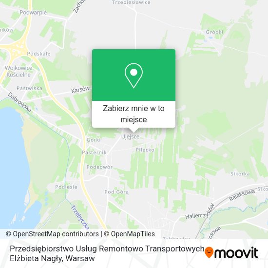 Mapa Przedsiębiorstwo Usług Remontowo Transportowych Elżbieta Nagły