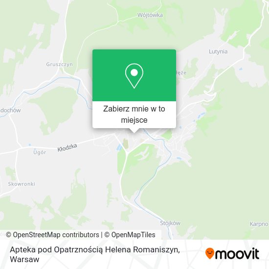 Mapa Apteka pod Opatrznością Helena Romaniszyn