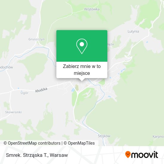 Mapa Smrek. Strząska T.