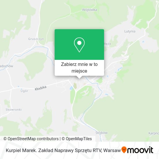 Mapa Kurpiel Marek. Zakład Naprawy Sprzętu RTV