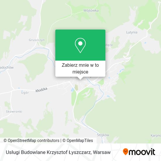 Mapa Usługi Budowlane Krzysztof Łyszczarz