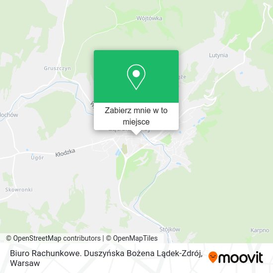 Mapa Biuro Rachunkowe. Duszyńska Bożena Lądek-Zdrój