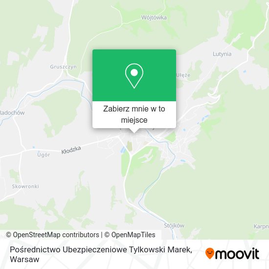 Mapa Pośrednictwo Ubezpieczeniowe Tylkowski Marek