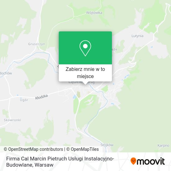 Mapa Firma Cal Marcin Pietruch Usługi Instalacyjno-Budowlane