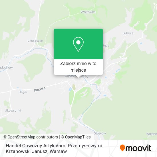 Mapa Handel Obwoźny Artykułami Przemysłowymi Krzanowski Janusz