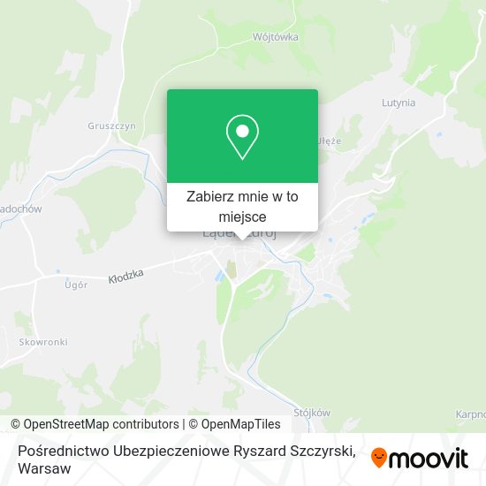 Mapa Pośrednictwo Ubezpieczeniowe Ryszard Szczyrski