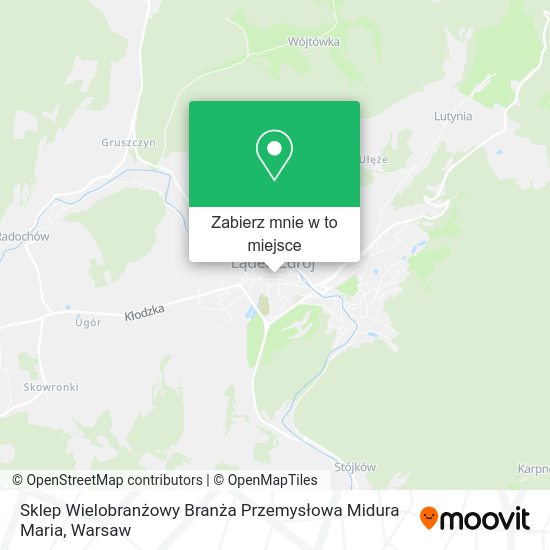 Mapa Sklep Wielobranżowy Branża Przemysłowa Midura Maria