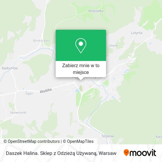 Mapa Daszek Halina. Sklep z Odzieżą Używaną