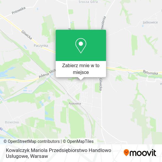 Mapa Kowalczyk Mariola Przedsiębiorstwo Handlowo Usługowe