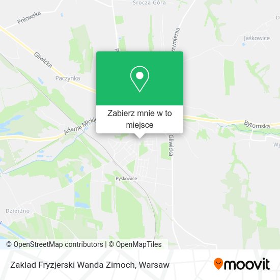 Mapa Zaklad Fryzjerski Wanda Zimoch