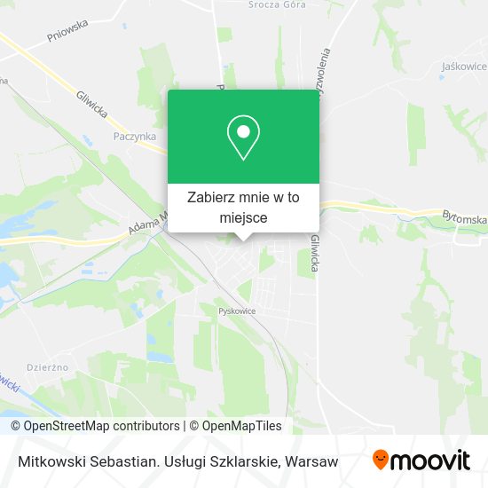 Mapa Mitkowski Sebastian. Usługi Szklarskie