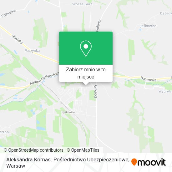 Mapa Aleksandra Kornas. Pośrednictwo Ubezpieczeniowe