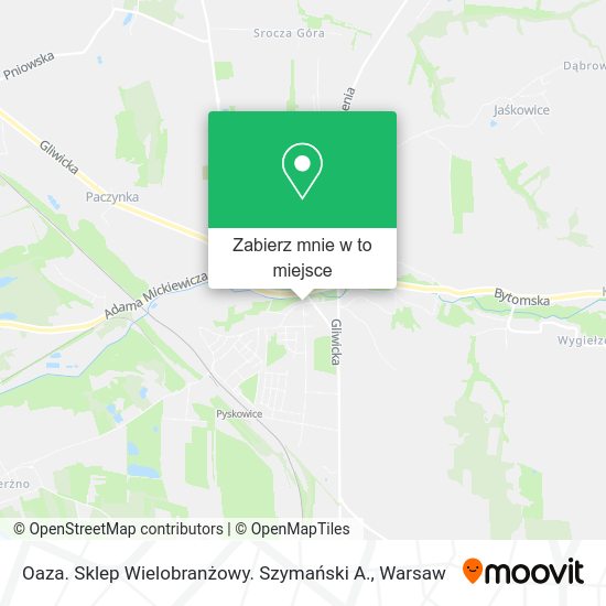 Mapa Oaza. Sklep Wielobranżowy. Szymański A.