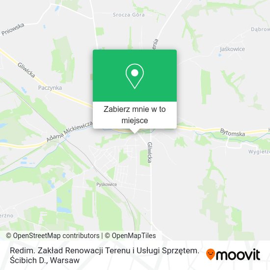 Mapa Redim. Zakład Renowacji Terenu i Usługi Sprzętem. Ścibich D.