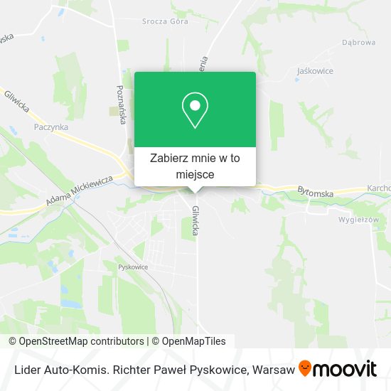 Mapa Lider Auto-Komis. Richter Paweł Pyskowice