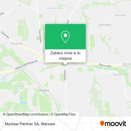 Mapa Mysław Partner SA