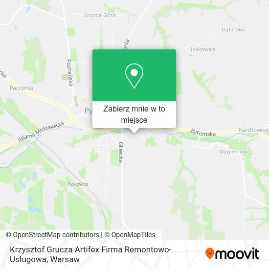 Mapa Krzysztof Grucza Artifex Firma Remontowo-Usługowa