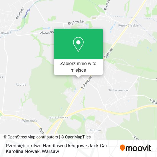 Mapa Pzedsiębiorstwo Handlowo Usługowe Jack Car Karolina Nowak