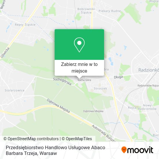 Mapa Przedsiębiorstwo Handlowo Usługowe Abaco Barbara Trzeja