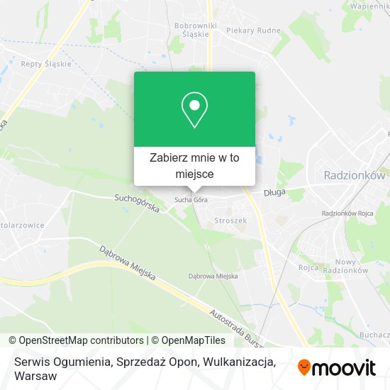 Mapa Serwis Ogumienia, Sprzedaż Opon, Wulkanizacja