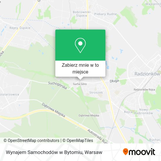 Mapa Wynajem Samochodów w Bytomiu