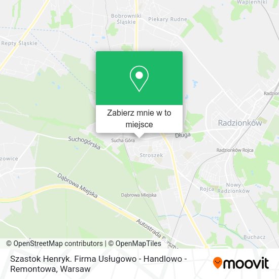 Mapa Szastok Henryk. Firma Usługowo - Handlowo - Remontowa