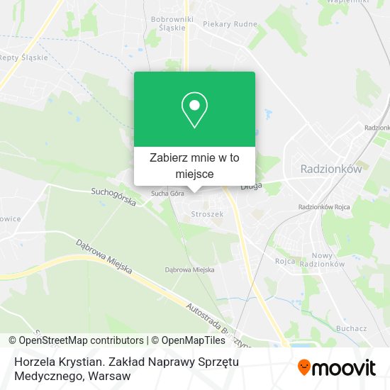 Mapa Horzela Krystian. Zakład Naprawy Sprzętu Medycznego