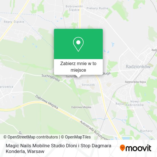 Mapa Magic Nails Mobilne Studio Dloni i Stop Dagmara Konderla