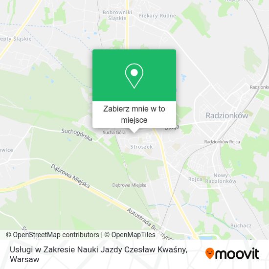 Mapa Usługi w Zakresie Nauki Jazdy Czesław Kwaśny