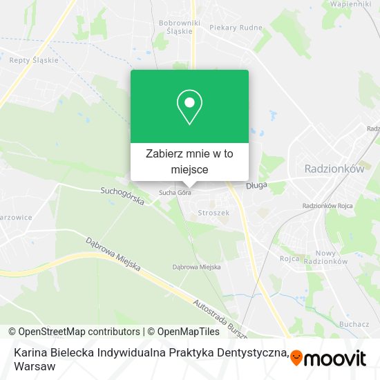 Mapa Karina Bielecka Indywidualna Praktyka Dentystyczna