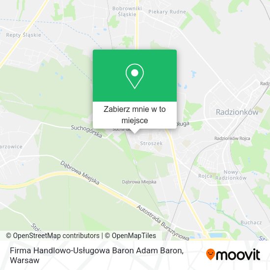 Mapa Firma Handlowo-Usługowa Baron Adam Baron